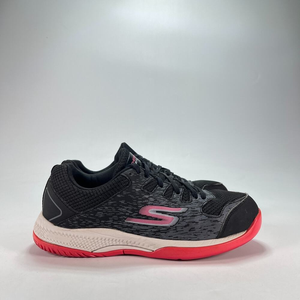 Skechers Viper Court Black Hot Pink Goodyear Pickleball Shoes Women's Size 7